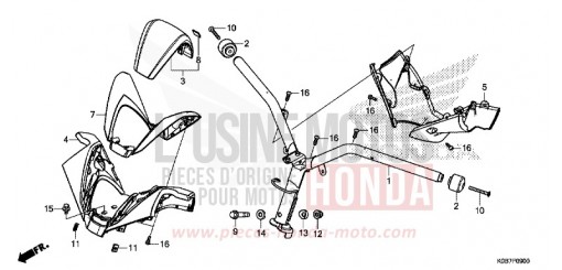 MANETTE DE DIRECTION/REVETEMENT DE GUIDON NSS300AK de 2019